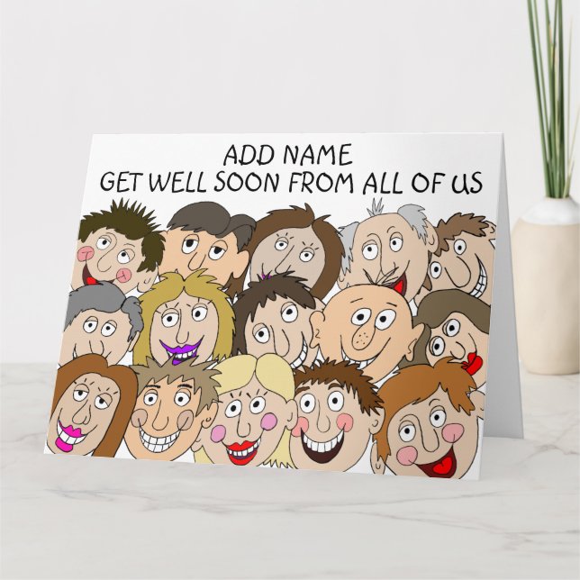 Get Well Soon From All Of Us Card (Front)