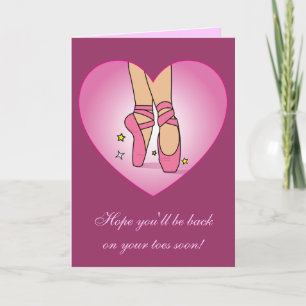 Get Well Soon from Dance Team or Dance Class Card