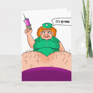Get Well Soon Funny Humour Humourous Nurse Medical Card