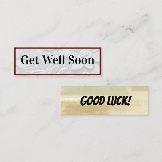 Get well Soon/Good Luck  Mini Business Card (Front/Back)