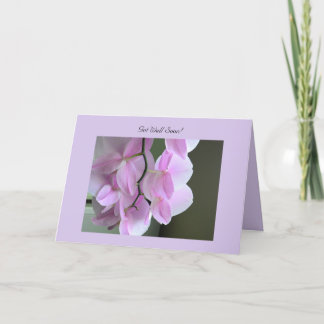 Get Well Soon Greeting Card with Orchid