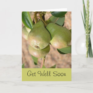 Get Well Soon Greeting Card with Pear Design