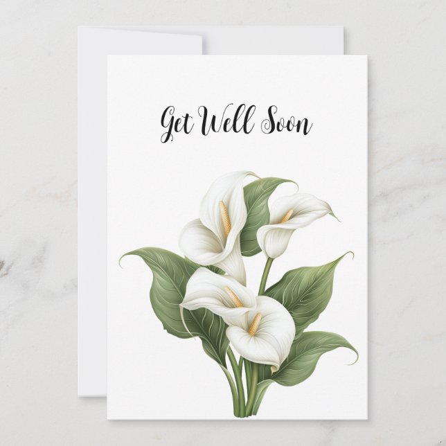Get Well Soon Greetings Holiday Card (Front)