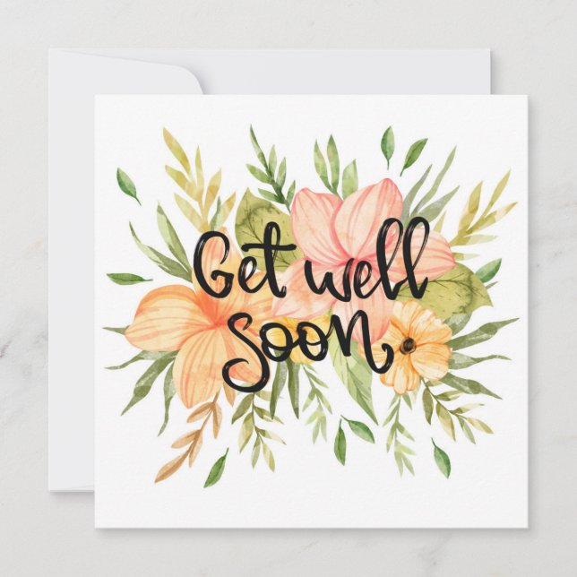 Get Well Soon  Holiday Card (Front)