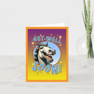 get well soon horse thank you card