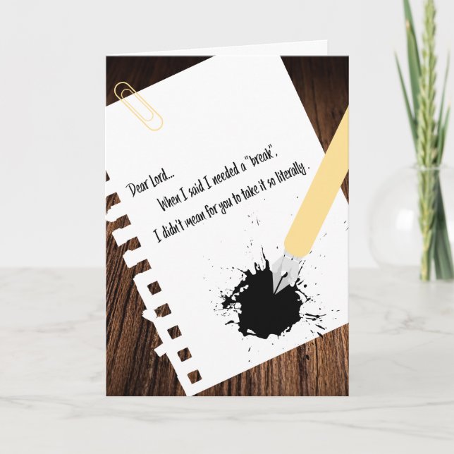 get well soon! humourous card (Front)