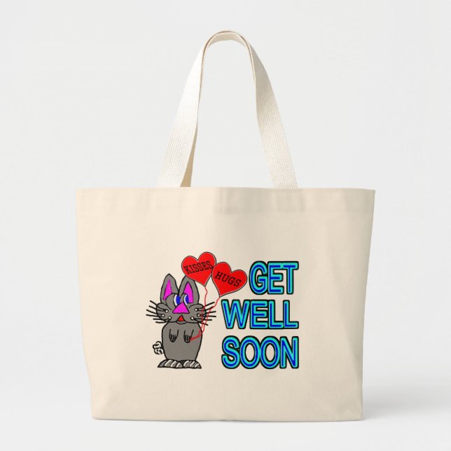 Get Well Soon Large Tote Bag (Front)