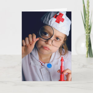 GET WELL SOON LITTLE GIRL NURSE OVERSIZED CARD
