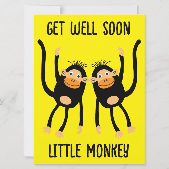 Get Well Soon Little Monkey  (Front)