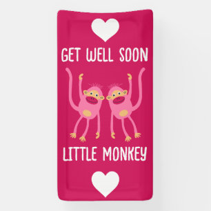 Get Well Soon Little Monkey  Banner