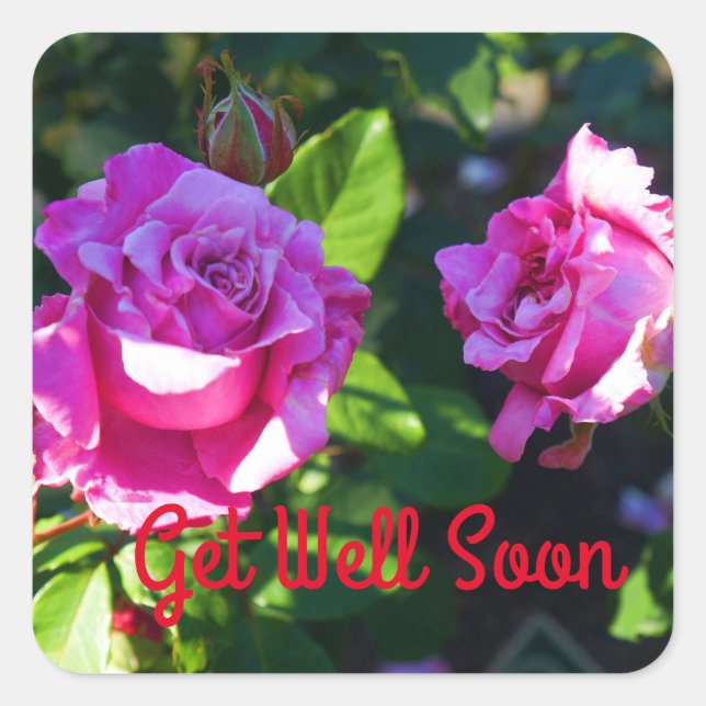 Get Well Soon Memorial Day Rose #1 Stickers (Front)