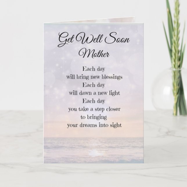 Get Well Soon Mother design Card (Front)