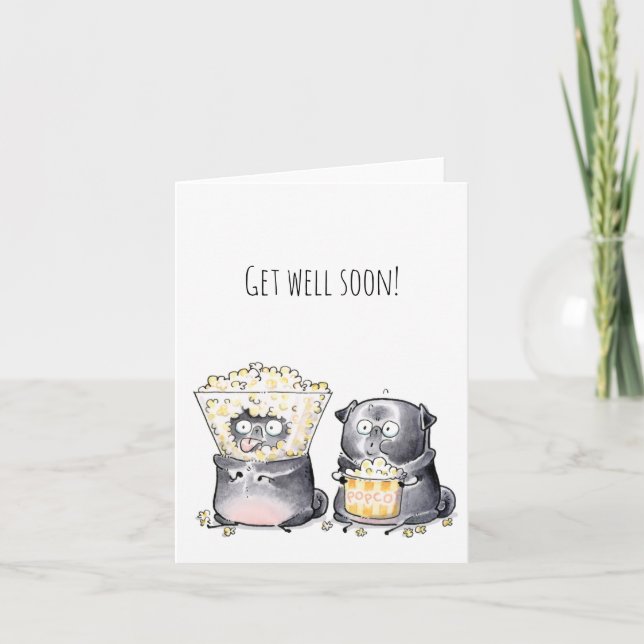 Get Well Soon movie night card (Front)