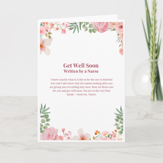 Get Well Soon Nurse Card — Get Well Soon (Front)