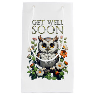 get well soon owl small gift bag