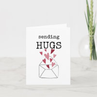 Get Well Soon, Sending Hugs, Heart Card