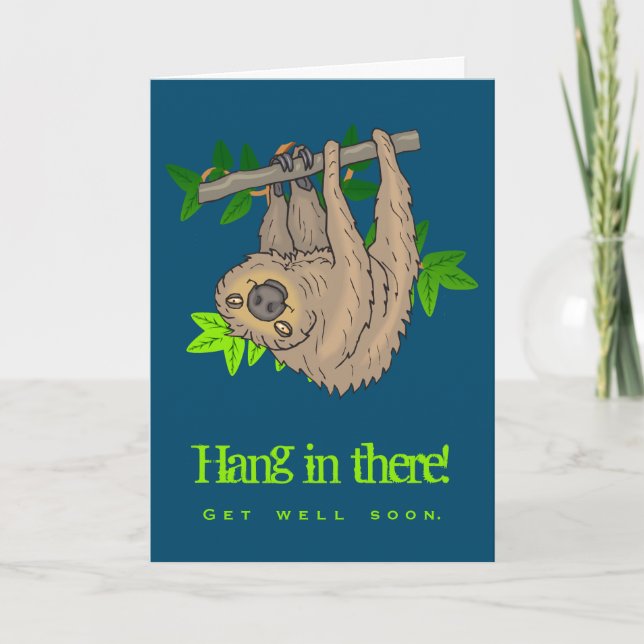 Get Well Soon Sloth Card (Front)