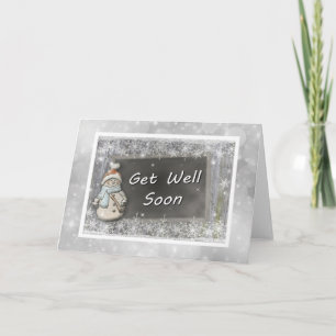 Get Well Soon Snowman Card
