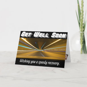 Get Well Soon Speedy Recovery Light Trail Card