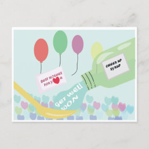 Get Well Soon Syrup Postcard