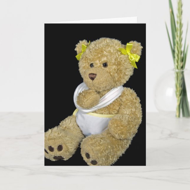 Get well soon teddy bear card (Front)