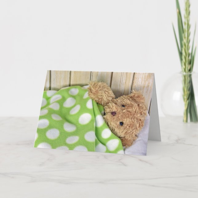 Get Well Soon teddy bear Card (Front)
