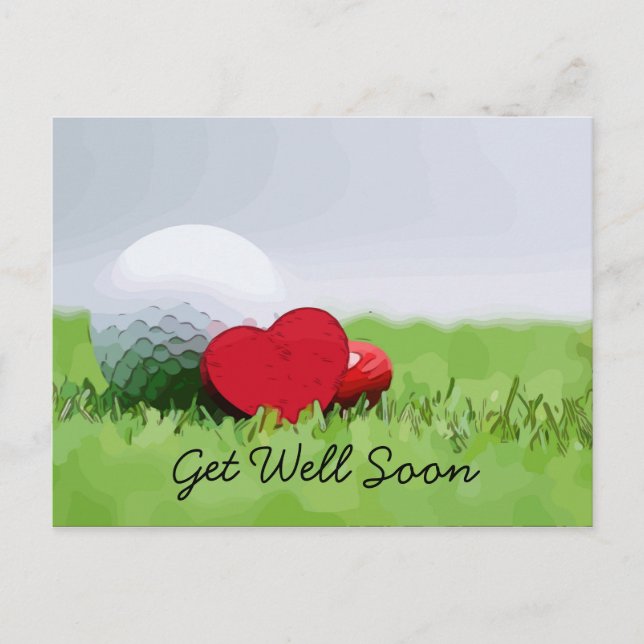 Get Well Soon to Golfer Card (Front)