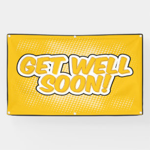 Get Well Soon yellow Banner