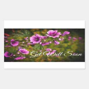 Get Well Soon Zebra Hollyhock #2 Stickers