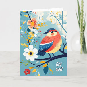 Get Well Spring Bird Holiday Card