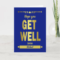 Get Well Typography Gold 