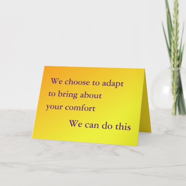 Get Well, We can Adapt Card (Front)