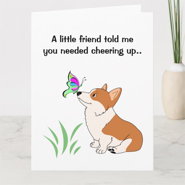 Get Well Welsh Corgi Big Greeting Card (Front)