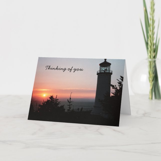 Get Well with Beautiful Sunset Card (Front)
