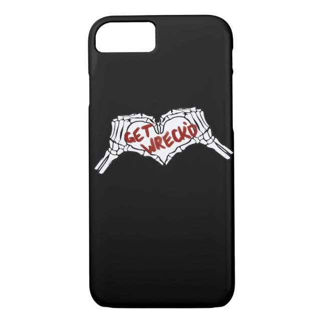 Get Wrecked Skeleton Hand Heart Classic Case-Mate iPhone Case (Back)