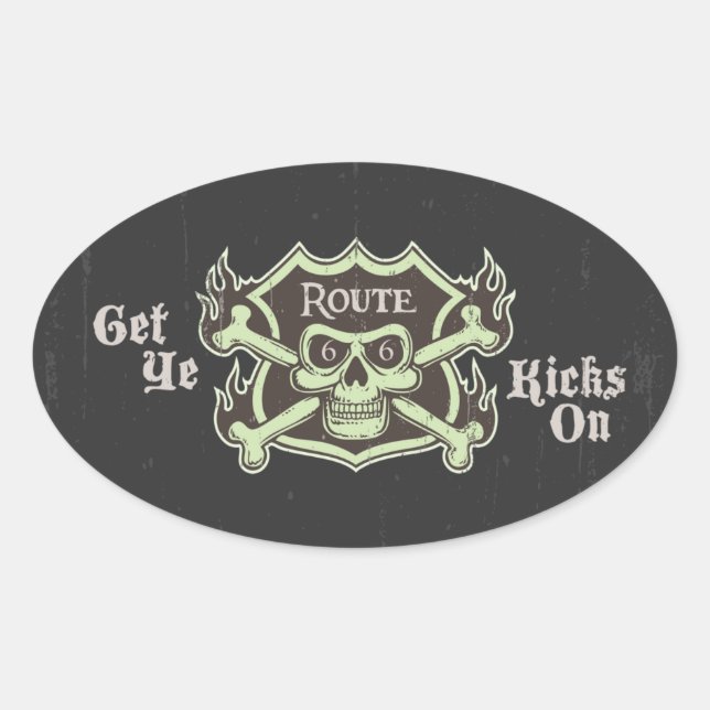 Get Ye Kicks On Oval Sticker (Front)
