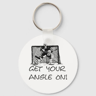 Get Your Angle On - Hockey Goalie Keychain