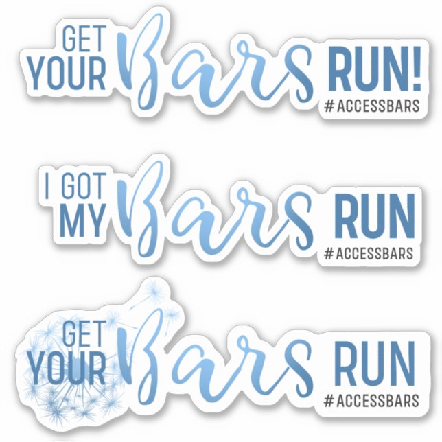 Get Your Bars Run - Vinyl Stickers (Front)