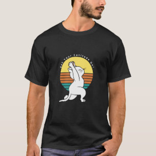 Get Your Catitude On Retro Yoga Cat Present 1 T-Shirt