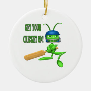 Get Your Cricket On Ceramic Tree Decoration