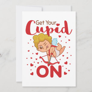 Get Your Cupid On Valentine's Day Holiday Card