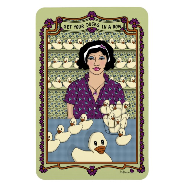 Get Your Ducks In A Row_A_4x6 Refrigerator Magnet (Vertical)