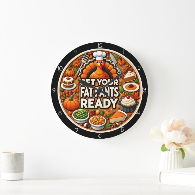 Get Your Fat Pants Ready Large Clock (Home)