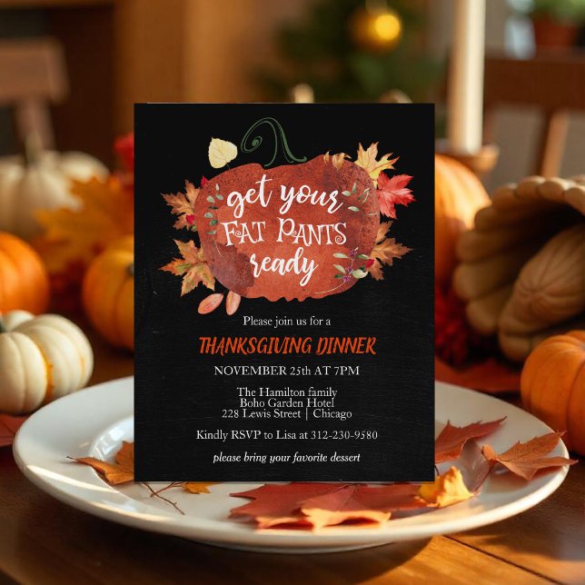 Get Your Fat Pants Thanksgiving Budget Invitation (Creator Uploaded)