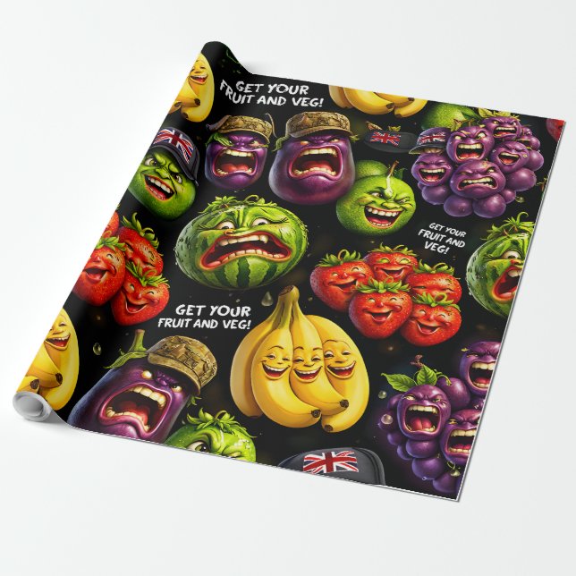 Get your fruit and veg premium wrapping paper make (Unrolled)