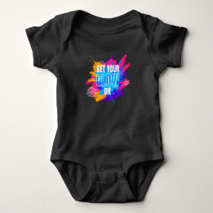 Get Your Glow On Festival Edm Musik Baby Bodysuit