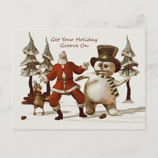 Get Your Holiday Groove On Postcards (Front)