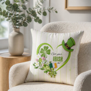 Get Your Irish On! Fashion Throw Pillow