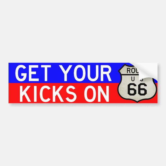 Get Your Kicks On Route 66 Bumper Sticker (Front)