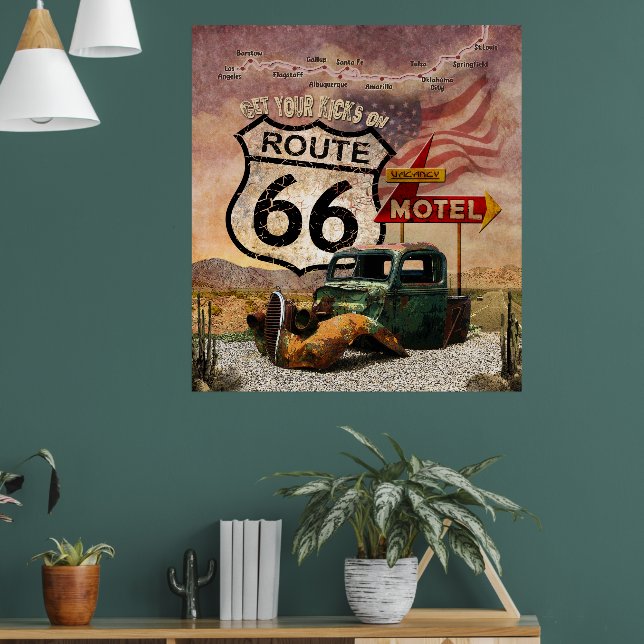 Get your Kicks on Route 66 Poster (Living Room 1)